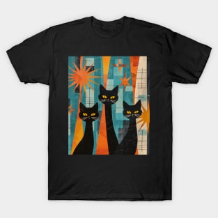 Mid Century Modern CAT Eccentric Murals T-Shirt